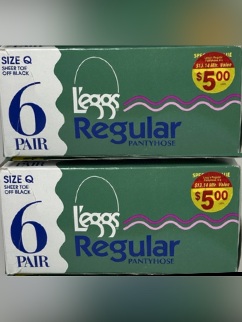 12 L’eggs Regular Pantyhose Lot Sheer Toe Off Black Sz Q Vtg - Picture 1 of 2